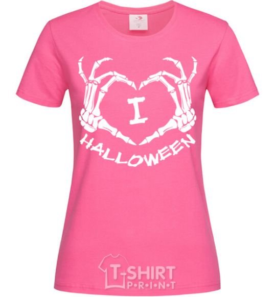 Women's T-shirt I love helloween heliconia фото