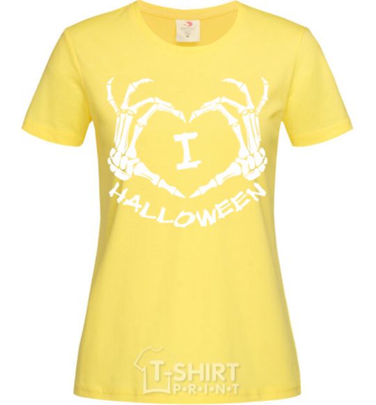 Women's T-shirt I love helloween cornsilk фото