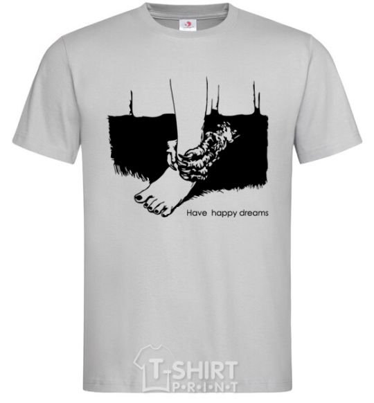 Men's T-Shirt Have happy dreams grey фото