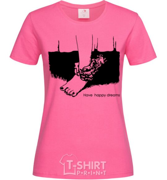 Женская футболка Have happy dreams Ярко-розовый фото