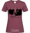Women's T-shirt Have happy dreams burgundy фото