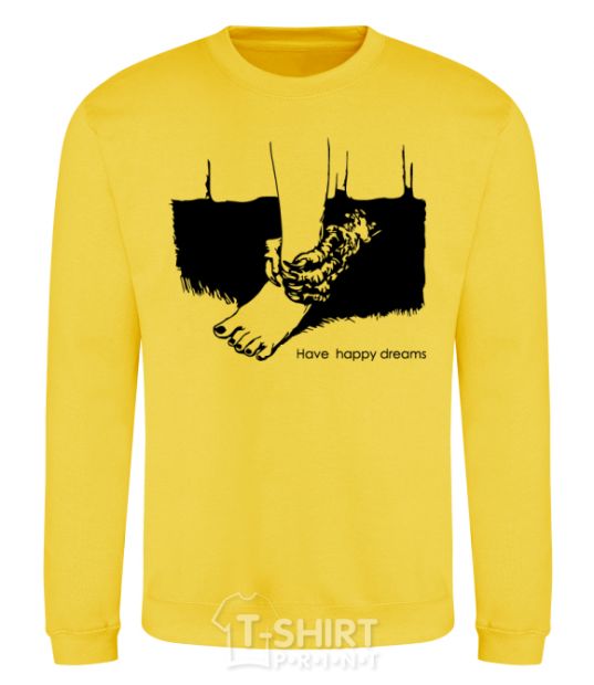 Sweatshirt Have happy dreams yellow фото