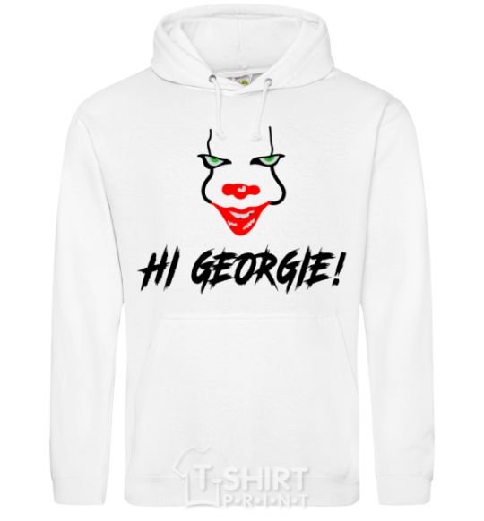 Men`s hoodie Hi, Georgie! White фото