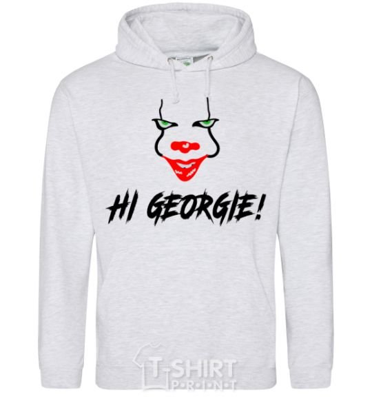 Men`s hoodie Hi, Georgie! sport-grey фото