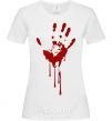 Women's T-shirt Bloody palm White фото