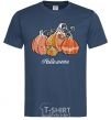 Men's T-Shirt Four pumpkins navy-blue фото