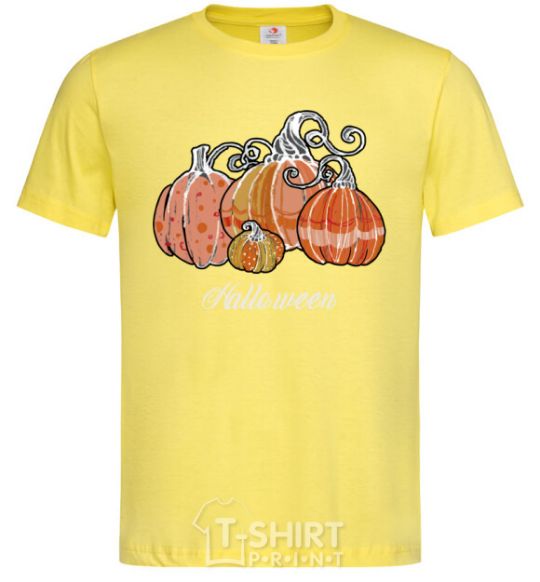 Men's T-Shirt Four pumpkins cornsilk фото