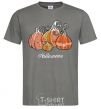 Men's T-Shirt Four pumpkins dark-grey фото