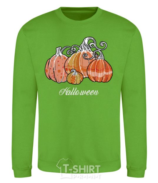 Sweatshirt Four pumpkins orchid-green фото