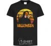 Kids T-shirt Human pumpkin black фото