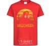 Kids T-shirt Human pumpkin red фото