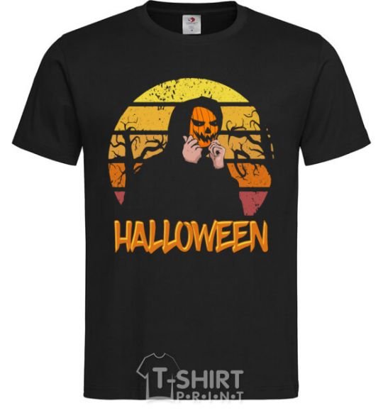 Men's T-Shirt Human pumpkin black фото