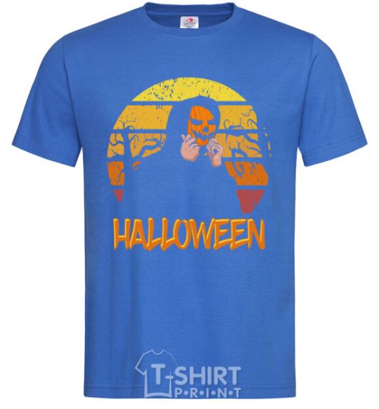 Men's T-Shirt Human pumpkin royal-blue фото