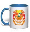 Mug with a colored handle A lousy pumpkin royal-blue фото
