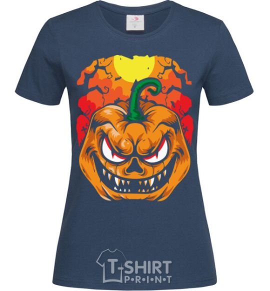Women's T-shirt A lousy pumpkin navy-blue фото