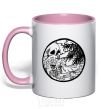 Mug with a colored handle Skeleton beachcomber light-pink фото