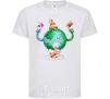 Kids T-shirt Happy Earth Day White фото