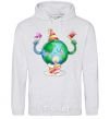 Men`s hoodie Happy Earth Day sport-grey фото