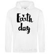 Men`s hoodie Earth Day White фото