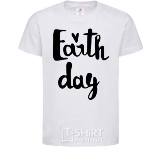 Детская футболка Earth Day Белый фото