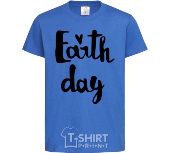 Детская футболка Earth Day Ярко-синий фото
