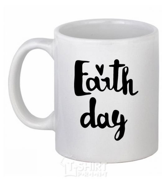 Ceramic mug Earth Day White фото