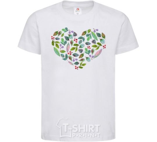 Kids T-shirt Earth day heart White фото