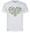 Men's T-Shirt Earth day heart White фото