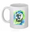 Ceramic mug Save the planet Mother Earth day White фото