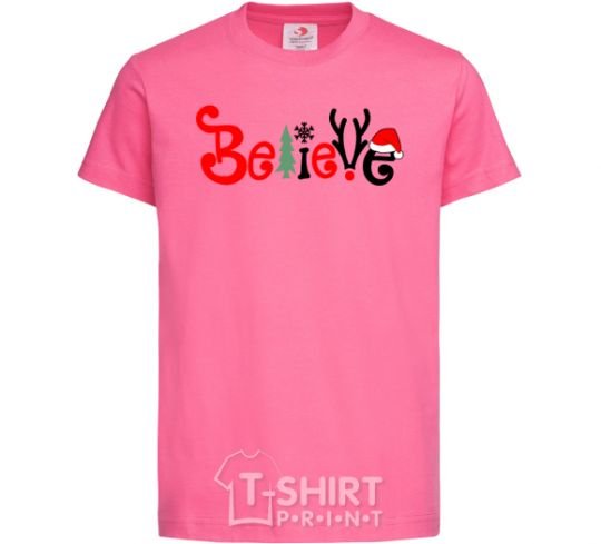 Kids T-shirt Believe heliconia фото