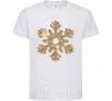 Kids T-shirt A golden snowflake White фото