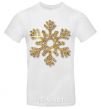 Men's T-Shirt A golden snowflake White фото