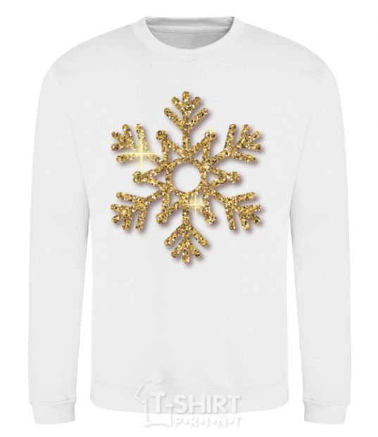 Sweatshirt A golden snowflake White фото
