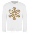 Sweatshirt A golden snowflake White фото