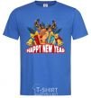 Men's T-Shirt Happy new year little deer royal-blue фото