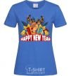 Женская футболка Happy new year little deer Ярко-синий фото