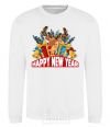 Sweatshirt Happy new year little deer White фото