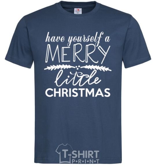 Men's T-Shirt Have yourself a merry little christmas navy-blue фото