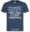 Мужская футболка Have yourself a merry little christmas Темно-синий фото