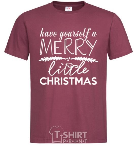 Men's T-Shirt Have yourself a merry little christmas burgundy фото