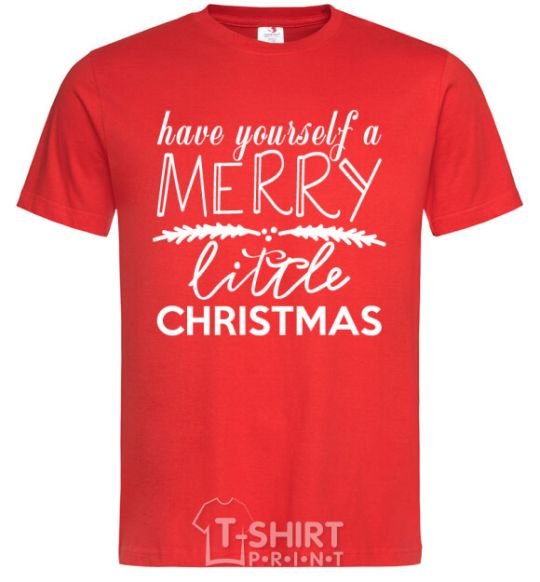 Men's T-Shirt Have yourself a merry little christmas red фото