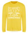 Sweatshirt Have yourself a merry little christmas yellow фото