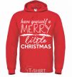 Men`s hoodie Have yourself a merry little christmas bright-red фото
