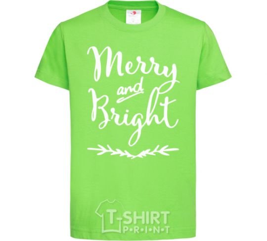 Kids T-shirt Merry and bright orchid-green фото