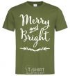 Men's T-Shirt Merry and bright millennial-khaki фото