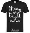 Men's T-Shirt Merry and bright black фото