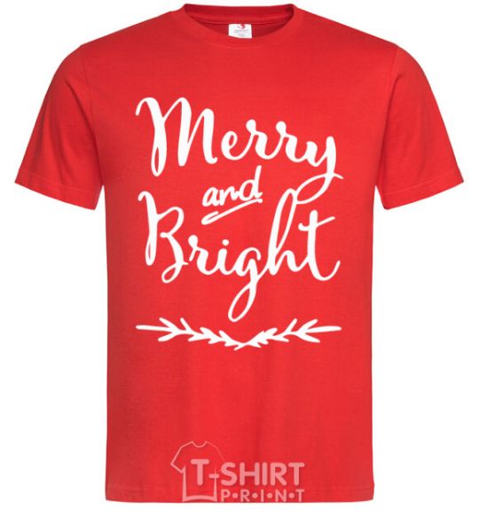 Men's T-Shirt Merry and bright red фото