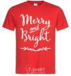 Men's T-Shirt Merry and bright red фото