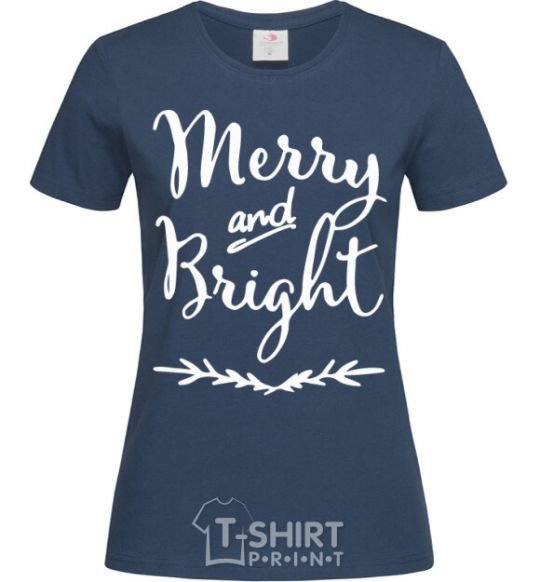 Женская футболка Merry and bright Темно-синий фото