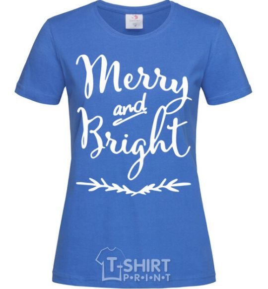 Женская футболка Merry and bright Ярко-синий фото